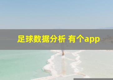 足球数据分析 有个app